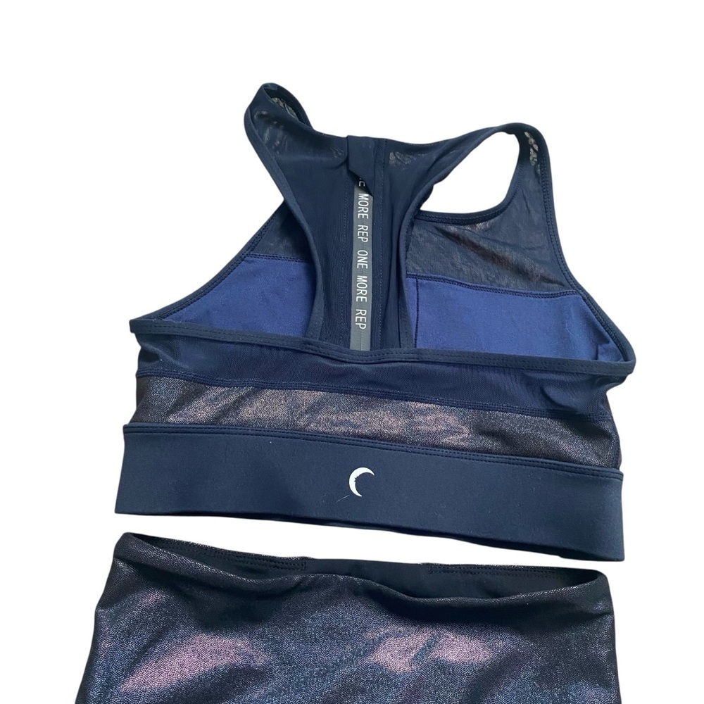 Zyia Active Twilight Blue Shimmer All Star Bra and Legging Set Size XS/2 - Picture 4 of 7